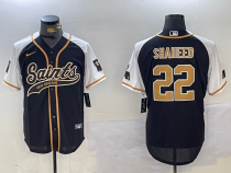 Men's New Orleans Saints #32 Tyrann Mathieu Black Baseball Jersey