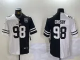 Men's Las Vegas Raiders #98 Maxx Crosby Black/White Split 2020 Vapor Untouchable Limited Jersey