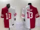 Men's San Francisco 49ers #13 Brock Purdy Red/White Split Vapor Untouchable Limited Jersey
