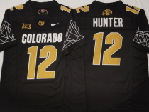 Men's Colorado Buffaloes #12 Travis Hunter Black 2024 F.U.S.E. With Big 12 XII Patch Stitched Jersey