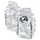 Men's Los Angeles Rams 2024 Arctic Camo Salute to Service Club Fleece Pullover Hoodie