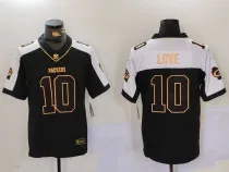 Men's Green Bay Packers #10 Jordan Love Black/Gold  2024 F.U.S.E. Limited Jersey