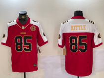 Men's San Francisco 49ers #85 George Kittle Red F.U.S.E. Golden Gate Bridge With 3-Star Patch Jersey