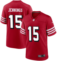 Men's San Francisco 49ers #15 Jennings Red New Scarlet Color Rush Limited Jersey