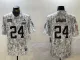 Men's Cleveland Browns #24 Nick Chubb Arctic Camo 2024 F.U.S.E. Salute to Service Jersey