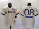 Men's Los Angeles Dodgers #8 Kiké Hernández Cream 2024 City Connect Limited Stitched Jersey