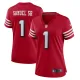 Women San Francisco 49ers #1 Deebo Samuel Red Color Rush Limited Jersey