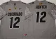 Men's Colorado Buffaloes #12 Travis Hunter Grey 2024 F.U.S.E. With Big 12 XII Patch Stitched Jersey
