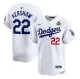 Men's Los Angeles Dodgers #22 Clayton Kershaw White 2024 World Series Jersey