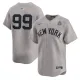 Men's New York Yankees #99 Aaron Judge Gray 2024 World Series Limited Stitched Jersey