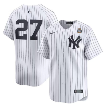 Men's New York Yankees #27 Giancarlo Stanton White 2024 World Series Home Jersey