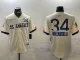 Men's Los Angeles Dodgers #34 Toro Valenzuela White Cream 2024 City Connect Limited Stitched Jersey