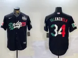 Men's Los Angeles Dodgers #34 Toro Valenzuela Black 2024 World Series Jersey