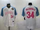 Men's Los Angeles Dodgers #34 Toro Valenzuela White 2024 World Series Jersey