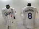 MLB Los Angeles Dodgers #8 Kiké Hernández White 2024 World Series Jersey