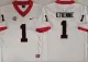 Men's Georgia Bulldogs #1 Trevor Etienne White Stitched Jersey
