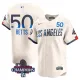Men's Los Angeles Dodgers #50 Mookie Betts Cream 2024 World Series Champions City Connect Jersey