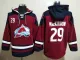 Colorado Avalanche #29 Nathan MacKinnon Burgundy Pullover NHL Hoodie