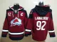 Colorado Avalanche #92 Gabriel Landeskog Burgundy Pullover NHL Hoodie