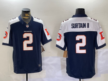 Men's Denver Broncos #2 Pat Surtain II Navy 2024 F.U.S.E. Vapor Limited Stitched Football Jersey