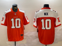 Men's Denver Broncos #1 Bo Nix Orange 2024 F.U.S.E. Vapor Limited Stitched Football Jersey