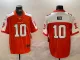 Men's Denver Broncos #1 Bo Nix Orange 2024 F.U.S.E. Vapor Limited Stitched Football Jersey