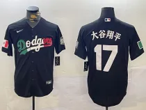 Men's Los Angeles Dodgers #17 大谷翔平 Black 2024 World Series Jersey