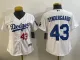 Women MLB Los Angeles Dodgers #43 Syndergaard White Game Nike Jersey