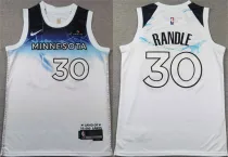 Men's Minnesota Timberwolves #30 Julius Randle White 2024/25 City Edition Stitched Jersey