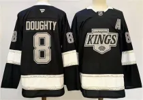 Men's Los Angeles Kings #8 Drew Doughty Black 2024-25 Home Stitched Hockey Jersey