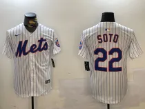 Men's New York Mets #22 Juan Soto White Game Nike Baseball Jersey