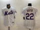 Men's New York Mets #22 Juan Soto White Game Nike Baseball Jersey