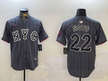 Men's New York Mets #22 Juan Soto Grey 2024 City Connect Limited Stitched Jersey