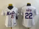 Women New York Mets #22 Juan Soto White Nike Game Jerse
