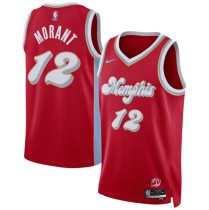 Men's Memphis Grizzlies #12 Ja Morant Red 2024/25 City Edition Stitched Jersey