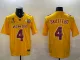 Men's Arizona State Sun Devils #4 Cam Skattebo 2024 F.U.S.E. Gold Pat Tillman & Peach Bowl Jersey