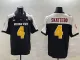 Men's Arizona State Sun Devils #4 Cam Skattebo 2024 F.U.S.E. Black/White Pat Tillman & Peach Jersey