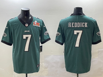 Men's Philadelphia Eagles #7 Haason Reddick Green 2025 Super Bowl LIX Patch Vapor Jersey