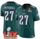 Men's Philadelphia Eagles #27 Quinyon Mitchell Green 2025 Super Bowl LIX Patch Vapo Jersey