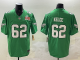 Men's Philadelphia Eagles #62 Jason Kelce Green 2025 Super Bowl LIX Patch Vapor Jersey