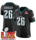 Men's Philadelphia Eagles #26 Saquon Barkley Black 2025 Super Bowl LIX Patch Vapor Jersey
