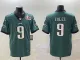 Men's Philadelphia Eagles #9 Nick Foles Green 2025 Super Bowl LIX Patch Vapor Jersey
