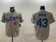 Men's Los Angeles Dodgers #43 Anthony Banda Gray Stitched Baseball Jersey