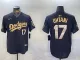 Men's Los Angeles Dodgers #17 Shohei Ohtani Black/Gold 2024 World Series Champions Jersey