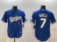Men's Los Angeles Dodgers #7 Blake Snell Blue 2024 Home Limited Stitched Baseball Jersey