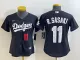 Women Los Angeles Dodgers #11 Roki Sasaki Black Game Stitched Baseball Jersey
