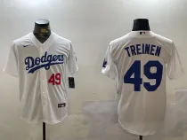 Men's Los Angeles Dodgers #49 Blake Treinen White 2024 Home Limited Stitched Baseball Jersey