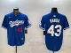 Men's Los Angeles Dodgers #43 Anthony Banda Blue Stitched Baseball Jersey