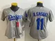 Women Los Angeles Dodgers #11 Roki Sasaki Grey Game Stitched Baseball Jersey