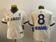 Youth MLB Los Angeles Dodgers #8 Kiké Hernández Cream 2024 City Connect Limited Stitched Jersey